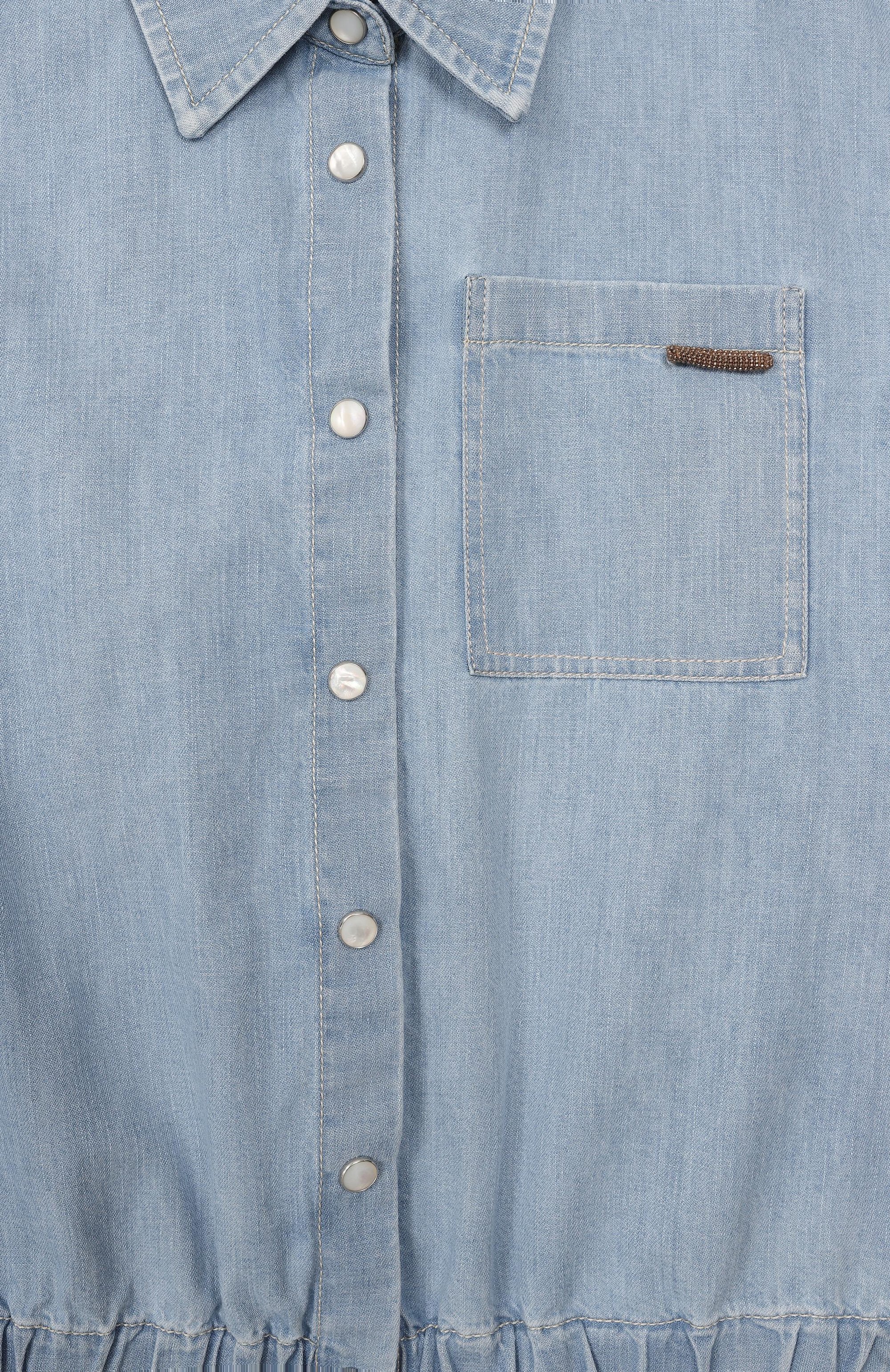 Джинсовая рубашка BRUNELLO CUCINELLI, арт. BH192C865A, фото 3