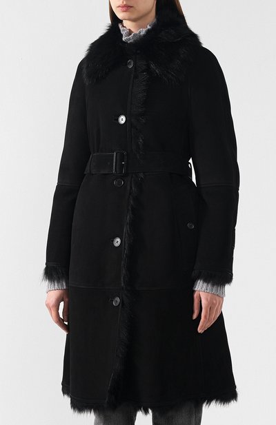Дубленка с поясом BURBERRY, арт. 8003561, фото 3