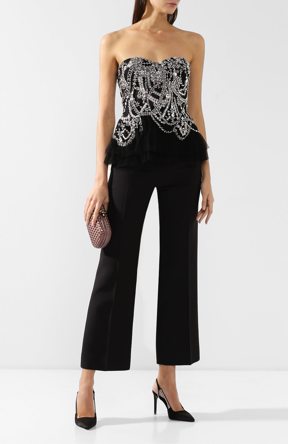 Топ-бюстье ALEXANDER MCQUEEN черного цвета по цене 840000 руб., арт. 586766/QZAAF, фото 2 Топ-бюстье ALEXANDER MCQUEEN, арт. 586766/QZAAF, фото 2