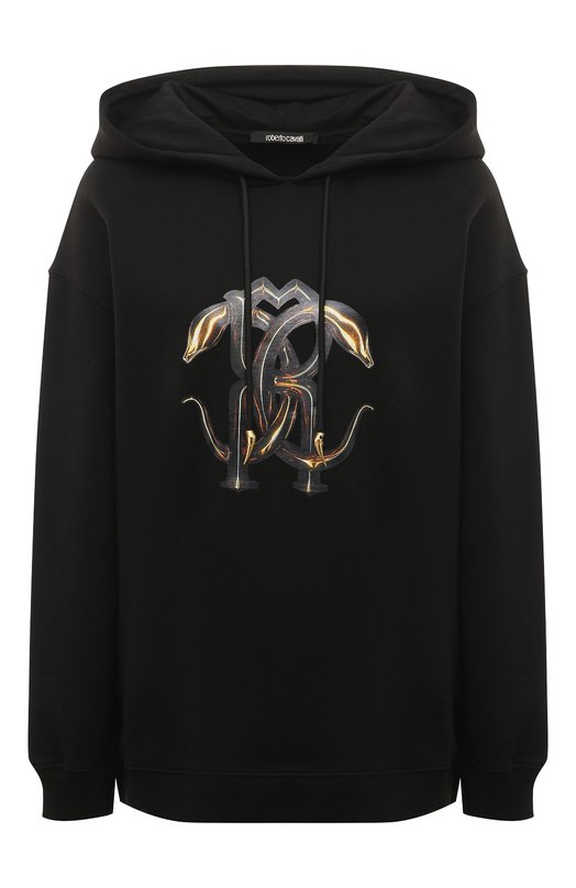 

Хлопковое худи Roberto Cavalli, Чёрный
