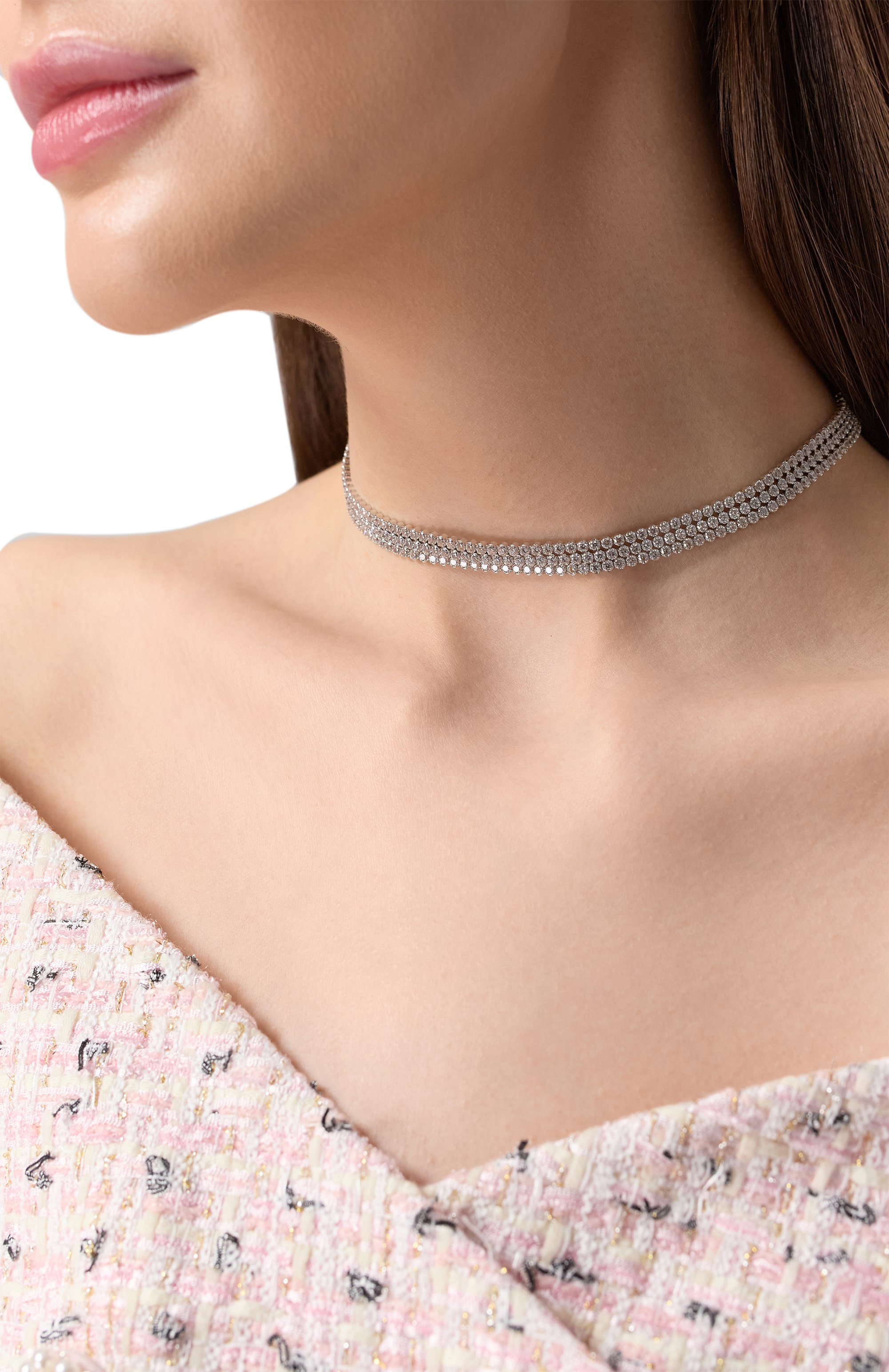 Чокер matrix SWAROVSKI серебряного цвета по цене 41400 руб., арт. 5685755, фото 2 Чокер matrix SWAROVSKI, арт. 5685755, фото 2