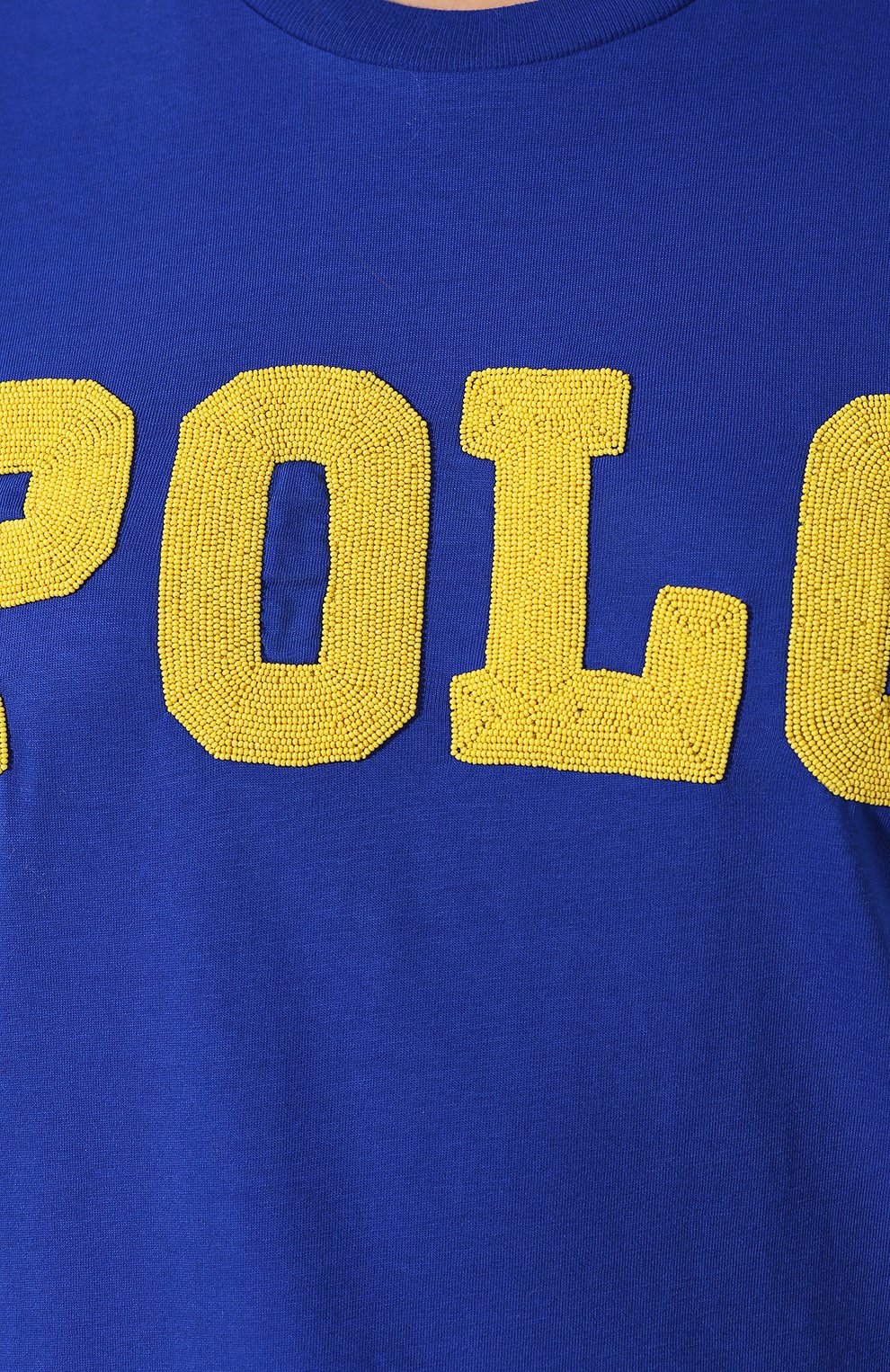 Хлопковая футболка POLO RALPH LAUREN синего цвета по цене 17800 руб., арт. 211763498, фото 5 Хлопковая футболка POLO RALPH LAUREN, арт. 211763498, фото 5