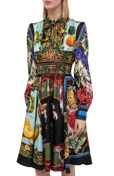 Шелковое платье DOLCE & GABBANA, арт. F6J8ST/GDV90, фото 3