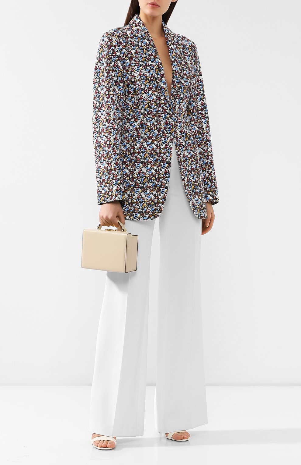 Жакет с принтом VICTORIA BECKHAM, арт. JK STR 5812F MSS19 MINI FL0RAL FAILLE, фото 2