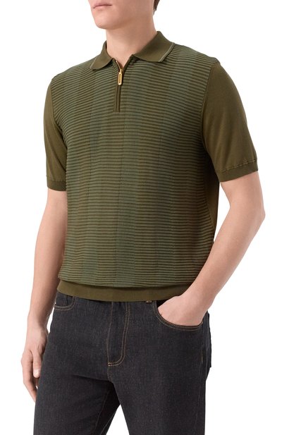 Поло из шелка и хлопка STEFANO RICCI, арт. K818104P31/F26170, фото 3