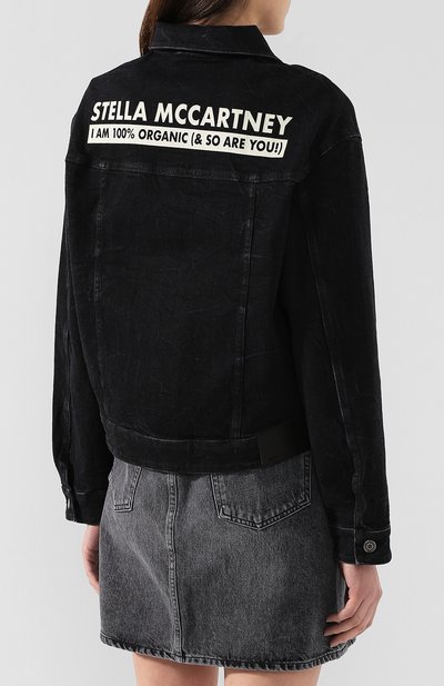 Джинсовая куртка STELLA MCCARTNEY черного цвета по цене 58900 руб., арт. 591394/SNH41, фото 4 Джинсовая куртка STELLA MCCARTNEY, арт. 591394/SNH41, фото 4