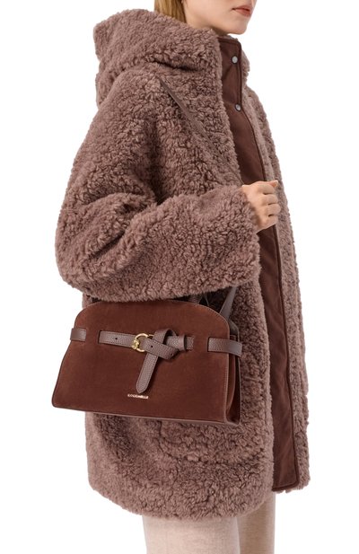 Сумка sabine small COCCINELLE темно-коричневого цвета по цене 45150 руб., арт. E1 TLB 18 02 01, фото 2 Сумка sabine small COCCINELLE, арт. E1 TLB 18 02 01, фото 2