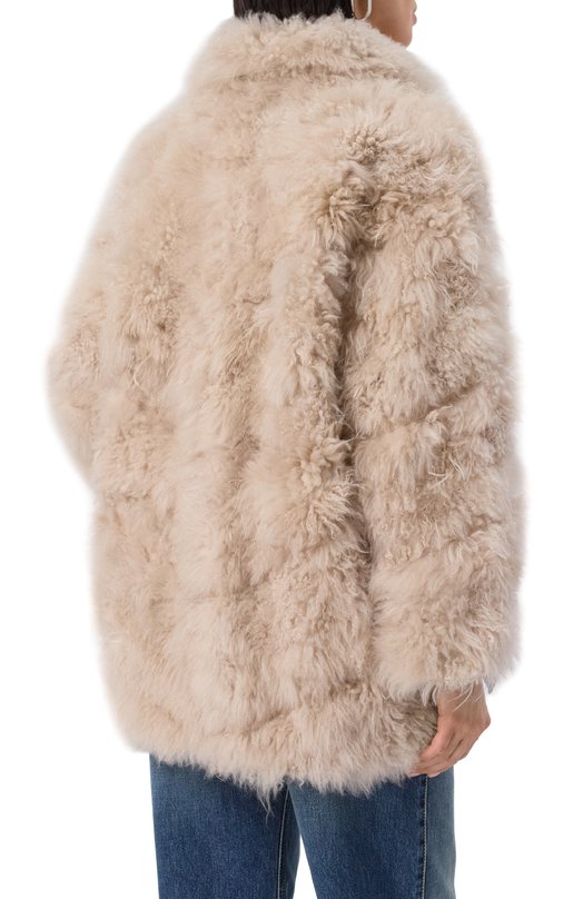 Шуба из козы Simonetta Ravizza F05C0136H13SP Бежевый  F05C0136H13SP Фото 4