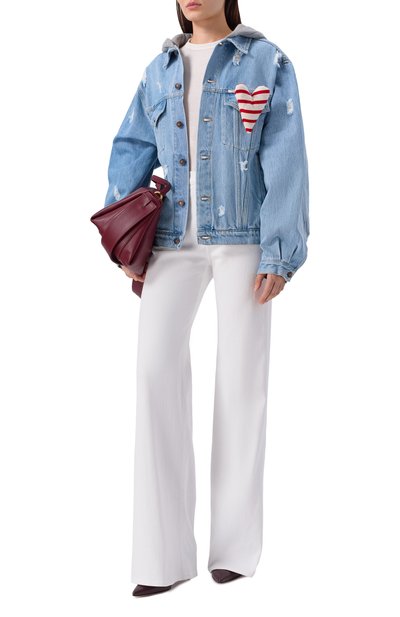 Джинсовая куртка FORTE DEI MARMI COUTURE голубого цвета по цене 55600 руб., арт. 25SF5367, фото 2 Джинсовая куртка FORTE DEI MARMI COUTURE, арт. 25SF5367, фото 2