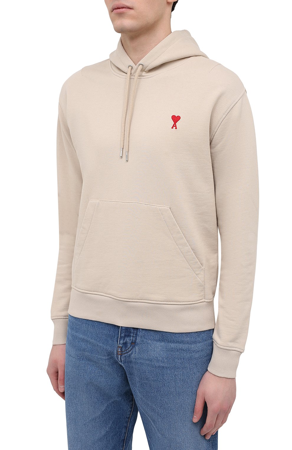 Хлопковое худи AMI, арт. E21HJ008.730, фото 3