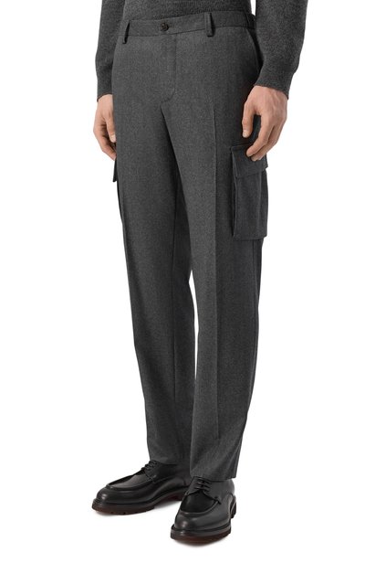 Шерстяные брюки-карго CORNELIANI серого цвета по цене 59950 руб., арт. 284L02/2A18111, фото 3 Шерстяные брюки-карго CORNELIANI, арт. 284L02/2A18111, фото 3