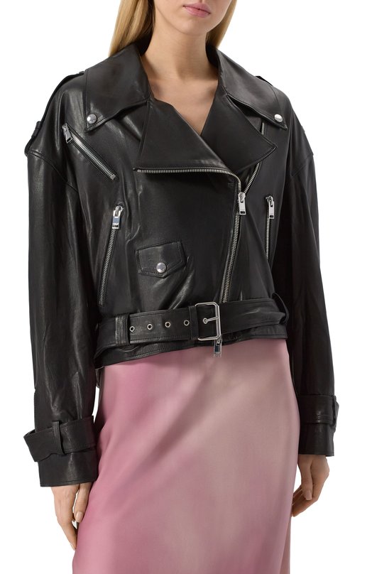 Кожаная куртка Jacob Lee WLJ074SS25B Чёрный  WLJ074SS25B Фото 3