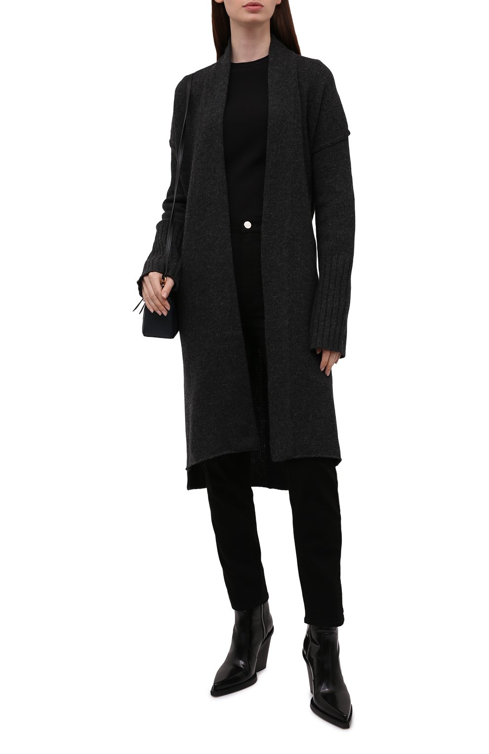 Шерстяной кардиган ZADIG AND VOLTAIRE темно-серого цвета по цене 72150 руб., арт. WKMZ2409F, фото 2 Шерстяной кардиган ZADIG AND VOLTAIRE, арт. WKMZ2409F, фото 2