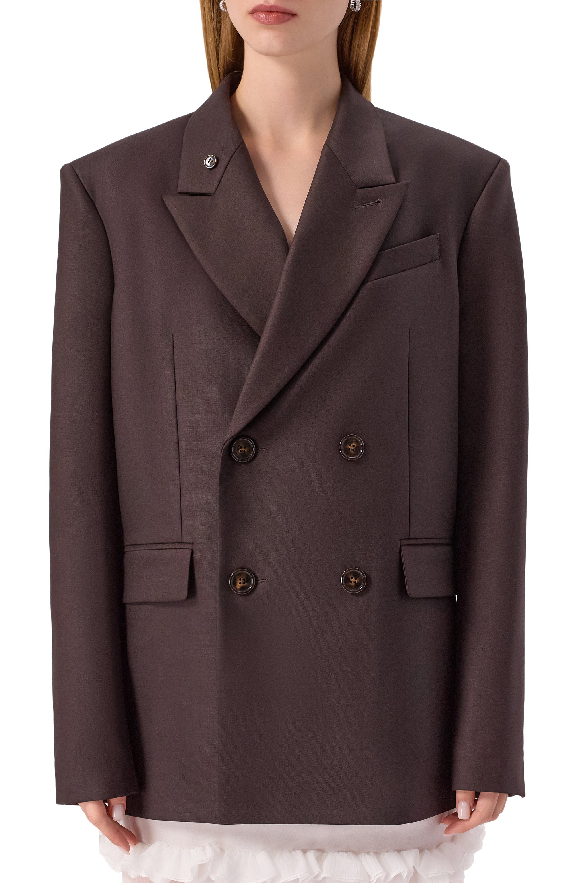 Шерстяной жакет PERVERT коричневого цвета по цене 80000 руб., арт. PE25/JA05/70-08, фото 3 Шерстяной жакет PERVERT, арт. PE25/JA05/70-08, фото 3