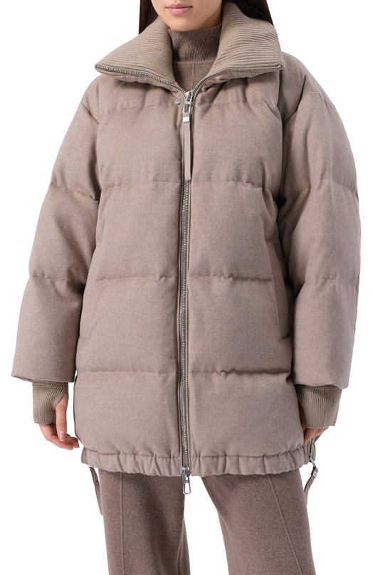 Пуховик из шерсти и вискозы Duno BLANCA/PRAT0 MESTRE Бежевый  BLANCA/PRAT0 MESTRE Фото 3