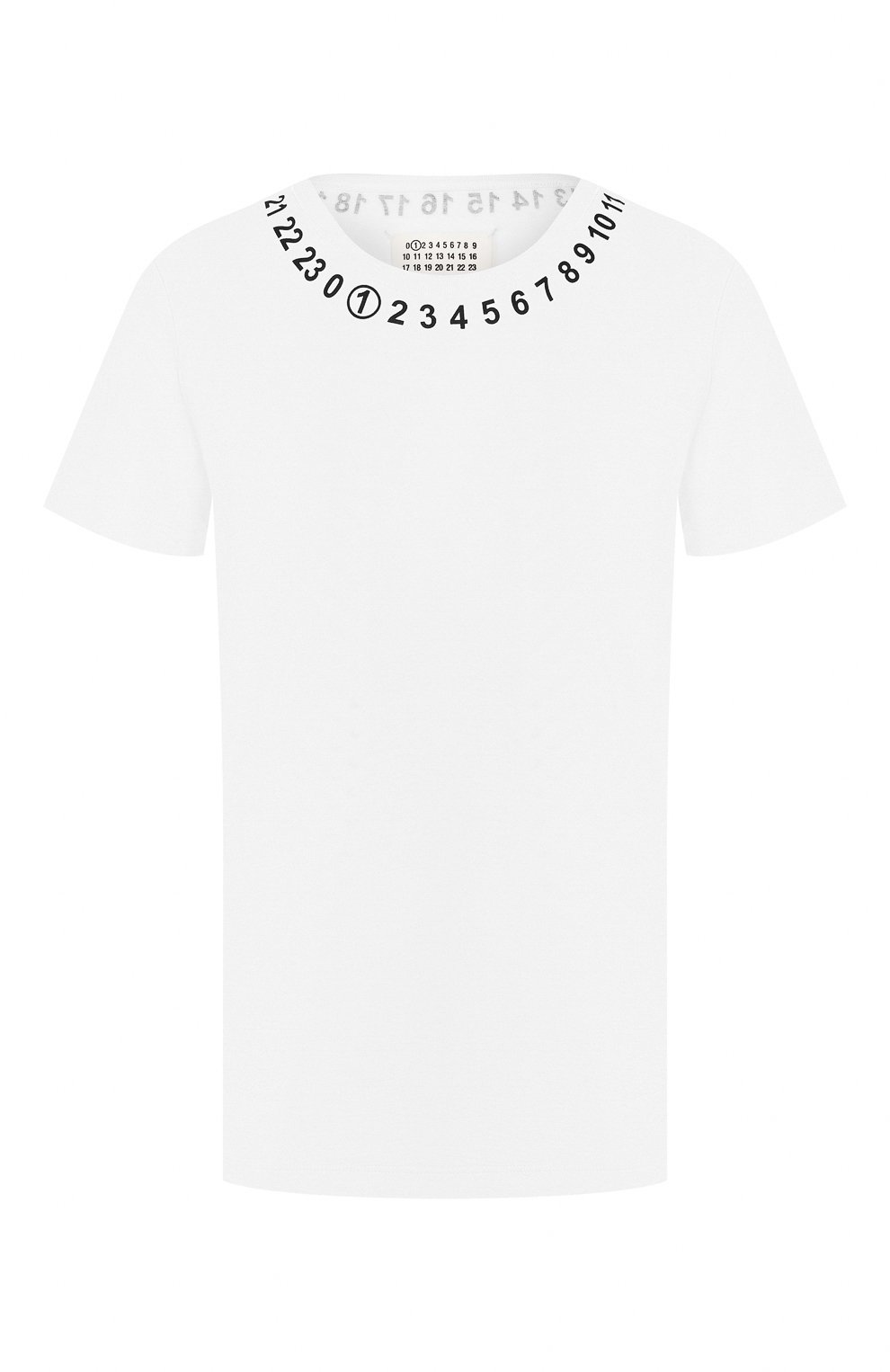 Хлопковая футболка MAISON MARGIELA белого цвета по цене 23050 руб., арт. S51GC0434/S23525, фото 1 Хлопковая футболка MAISON MARGIELA, арт. S51GC0434/S23525, фото 1