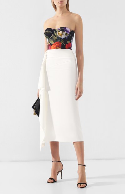 Хлопковый топ DOLCE & GABBANA черного цвета по цене 88150 руб., арт. F73P2T/FSFIT, фото 2 Хлопковый топ DOLCE & GABBANA, арт. F73P2T/FSFIT, фото 2