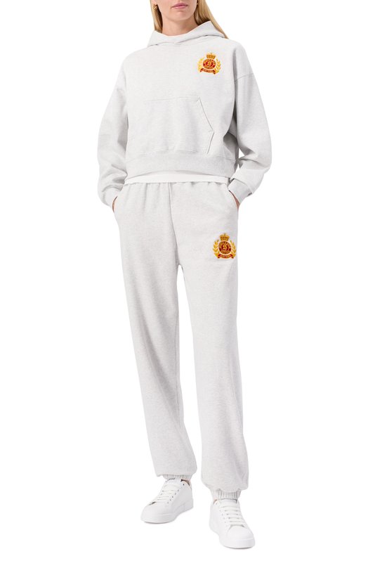 Хлопковое худи Sporty and Rich ST074508243GY03 Серый  ST074508243GY03 Фото 2