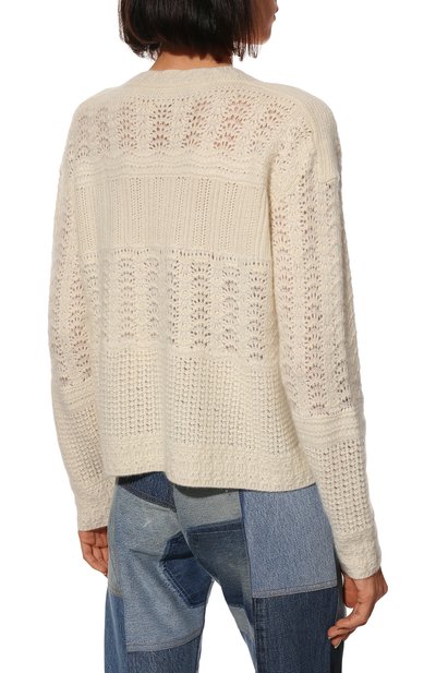 Пуловер из кашемира и шелка LORO PIANA кремового цвета по цене 171500 руб., арт. FAL8382, фото 4 Пуловер из кашемира и шелка LORO PIANA, арт. FAL8382, фото 4