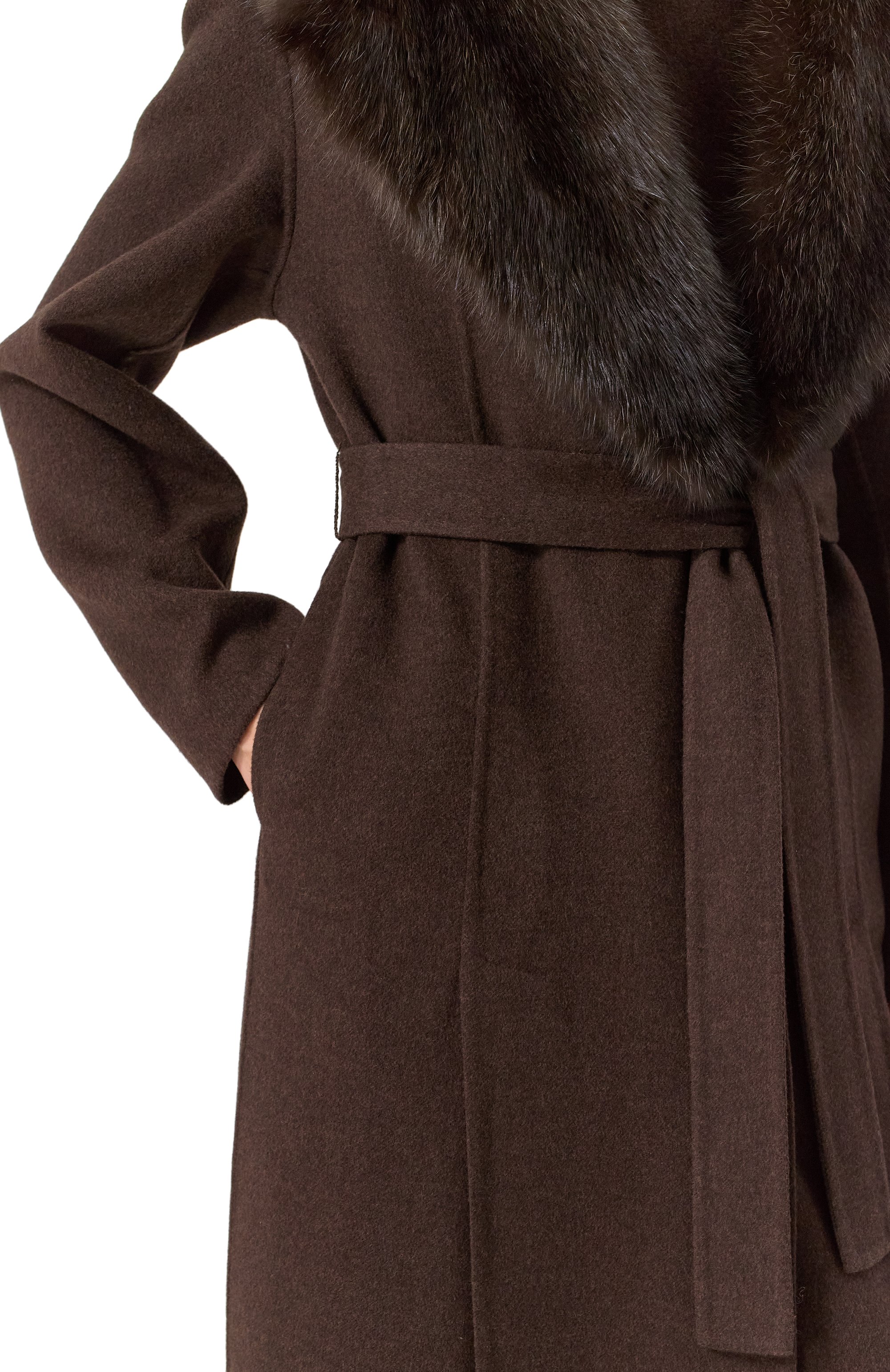 Пальто из шерсти и кашемира с отделкой из соболя MVST, арт. FTBPL-X1306-9SB/LP1446, фото 5