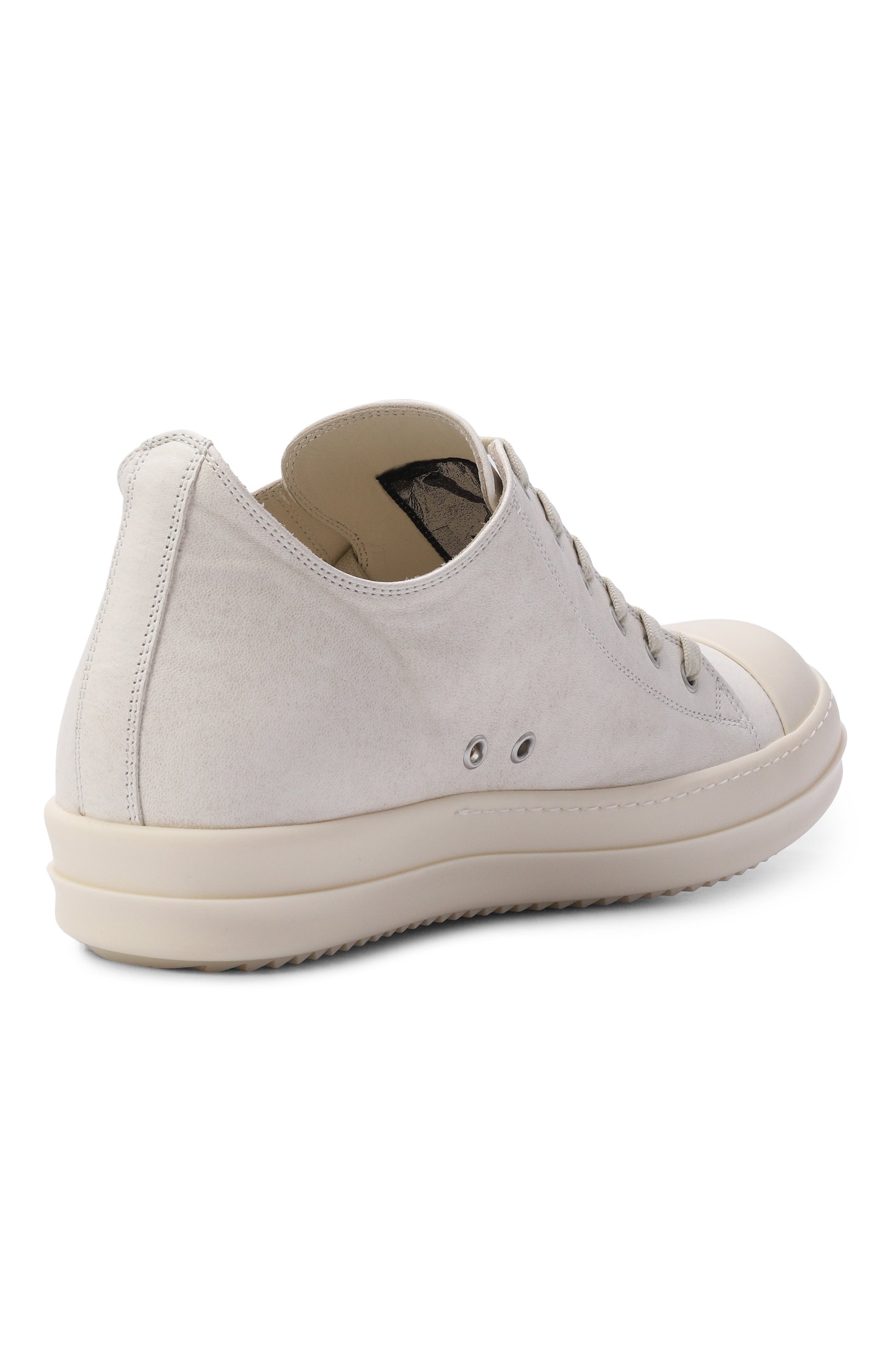 Кожаные кеды tower low RICK OWENS молочного цвета по цене 99500 руб., арт. RU02F4891/LBH, фото 4 Кожаные кеды tower low RICK OWENS, арт. RU02F4891/LBH, фото 4