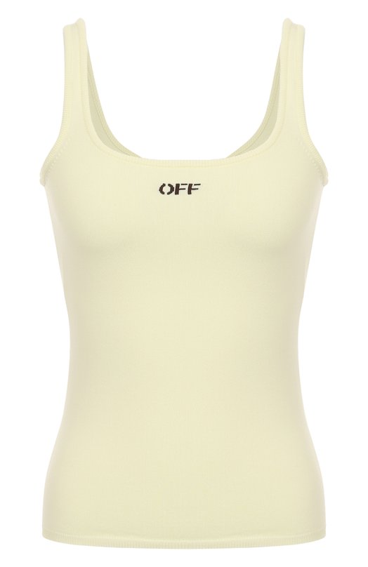 Майка из вискозы Off-White 0WHT02DS25KNI001146G Зелёный 0WHT02DS25KNI001146G