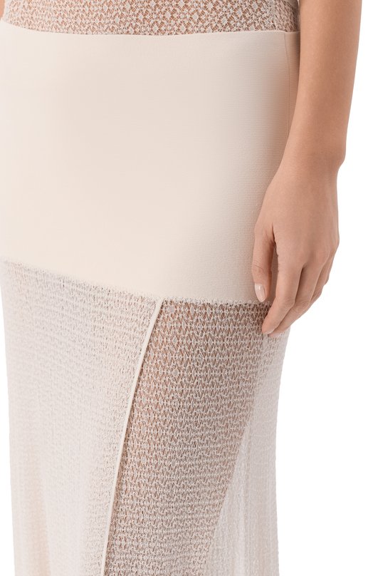 Юбка из вискозы 12 STOREEZ 136881 Кремовый  136881 Фото 5