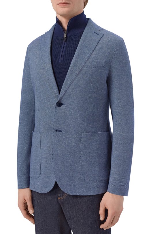 Пиджак из хлопка и льна Circolo 1901 CN5287 Голубой  CN5287 Фото 3