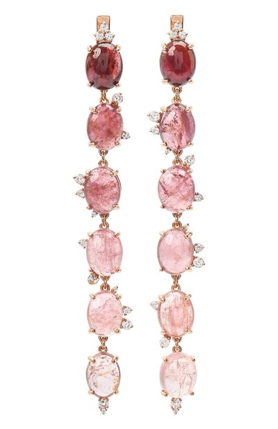 Серьги с розовым турмалином MOONKA, арт. ai-ber-p, фото 1