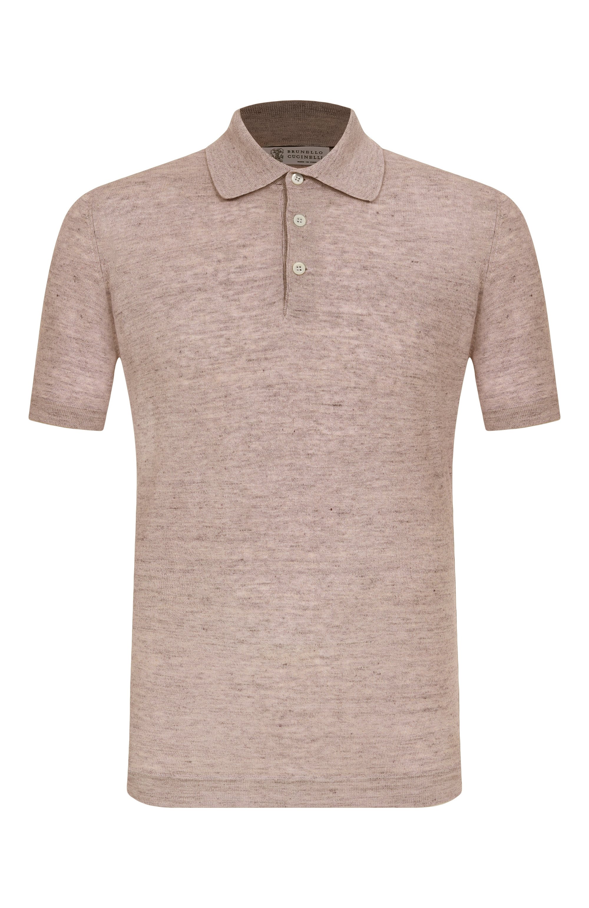 Поло изо льна и хлопка BRUNELLO CUCINELLI, арт. M2L00315, фото 1