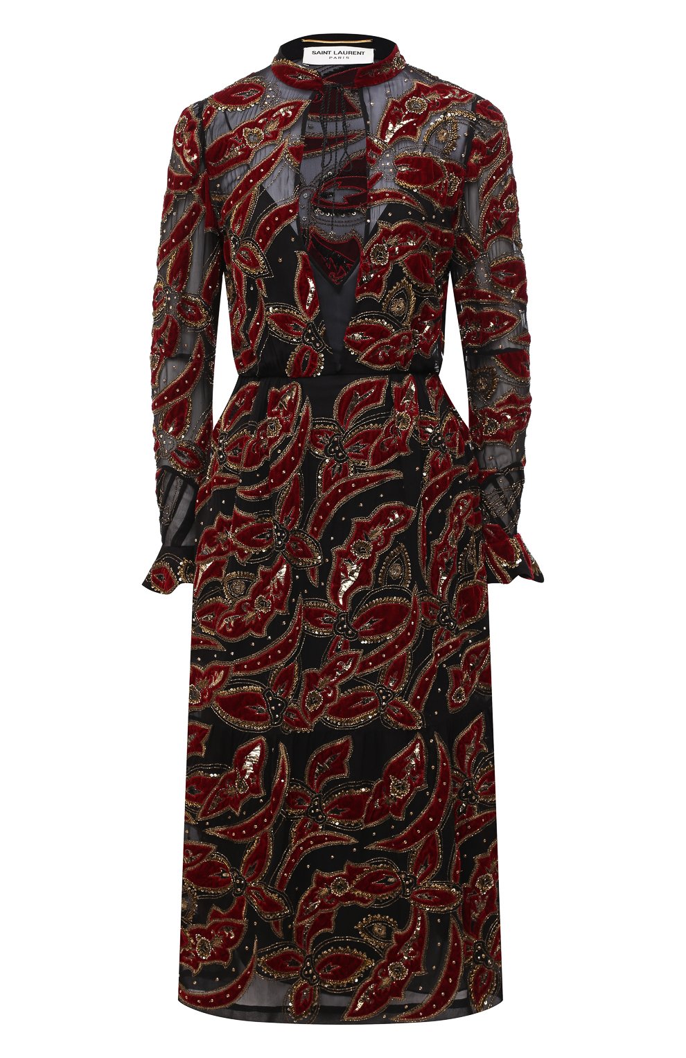 Шелковое платье SAINT LAURENT, арт. 619001/Y115W, фото 1