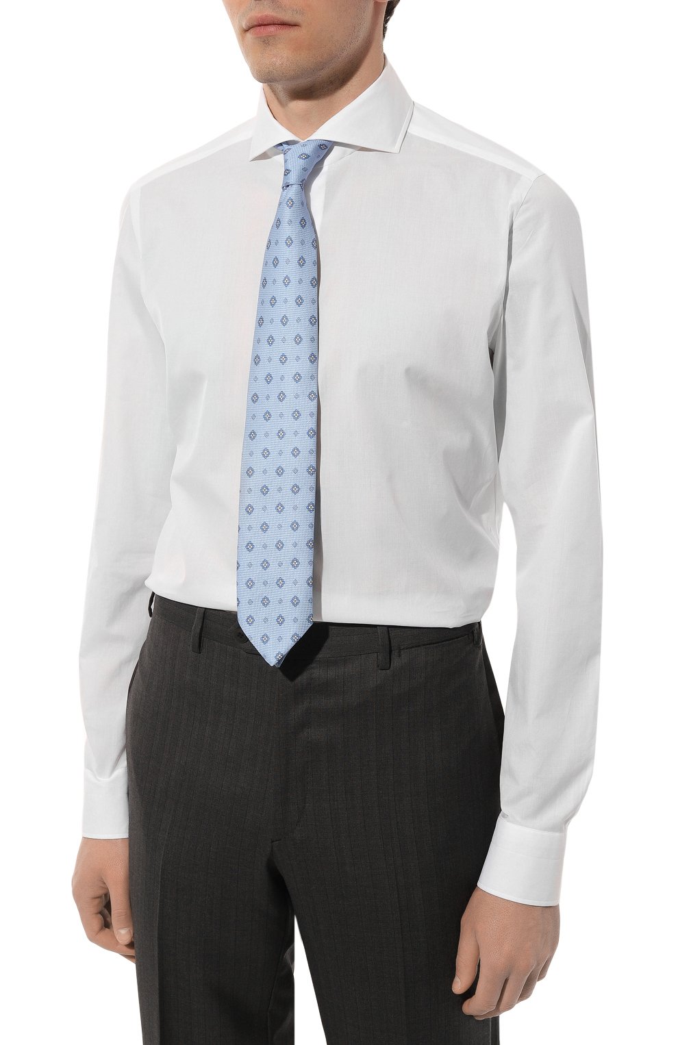 Хлопковая сорочка LUIGI BORRELLI белого цвета по цене 49400 руб., арт. SR12447/FELICE/ST/EV1/PC, фото 3 Хлопковая сорочка LUIGI BORRELLI, арт. SR12447/FELICE/ST/EV1/PC, фото 3