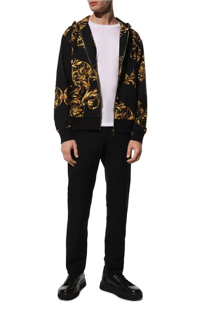Хлопковая толстовка VERSACE JEANS COUTURE, арт. 72GAI3Z0-72UP301 REG PRINT GARLAND FELPA PRINT GAR, фото 2