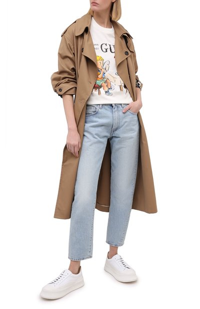 Хлопковая футболка GUCCI белого цвета по цене 33700 руб., арт. 580762/XJCYN, фото 2 Хлопковая футболка GUCCI, арт. 580762/XJCYN, фото 2