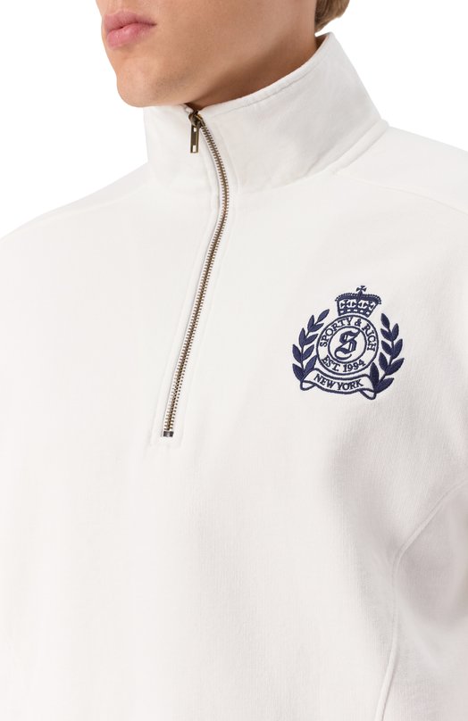 Хлопковый анорак Sporty and Rich ST073620241WH01 Белый  ST073620241WH01 Фото 5