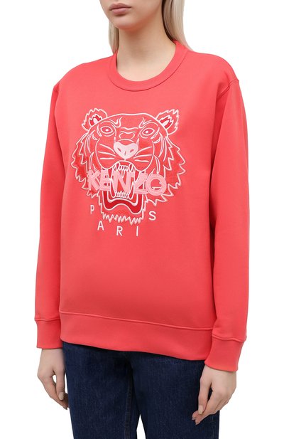 Хлопковый свитшот KENZO кораллового цвета по цене 22250 руб., арт. FB52SW8244XA, фото 3 Хлопковый свитшот KENZO, арт. FB52SW8244XA, фото 3