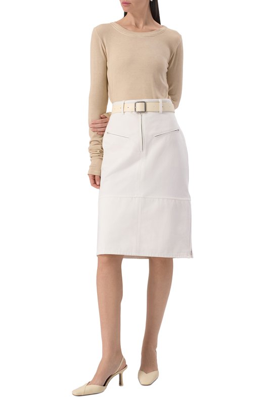 Джинсовая юбка Jil Sander J03MA0235/J46463 Белый  J03MA0235/J46463 Фото 2