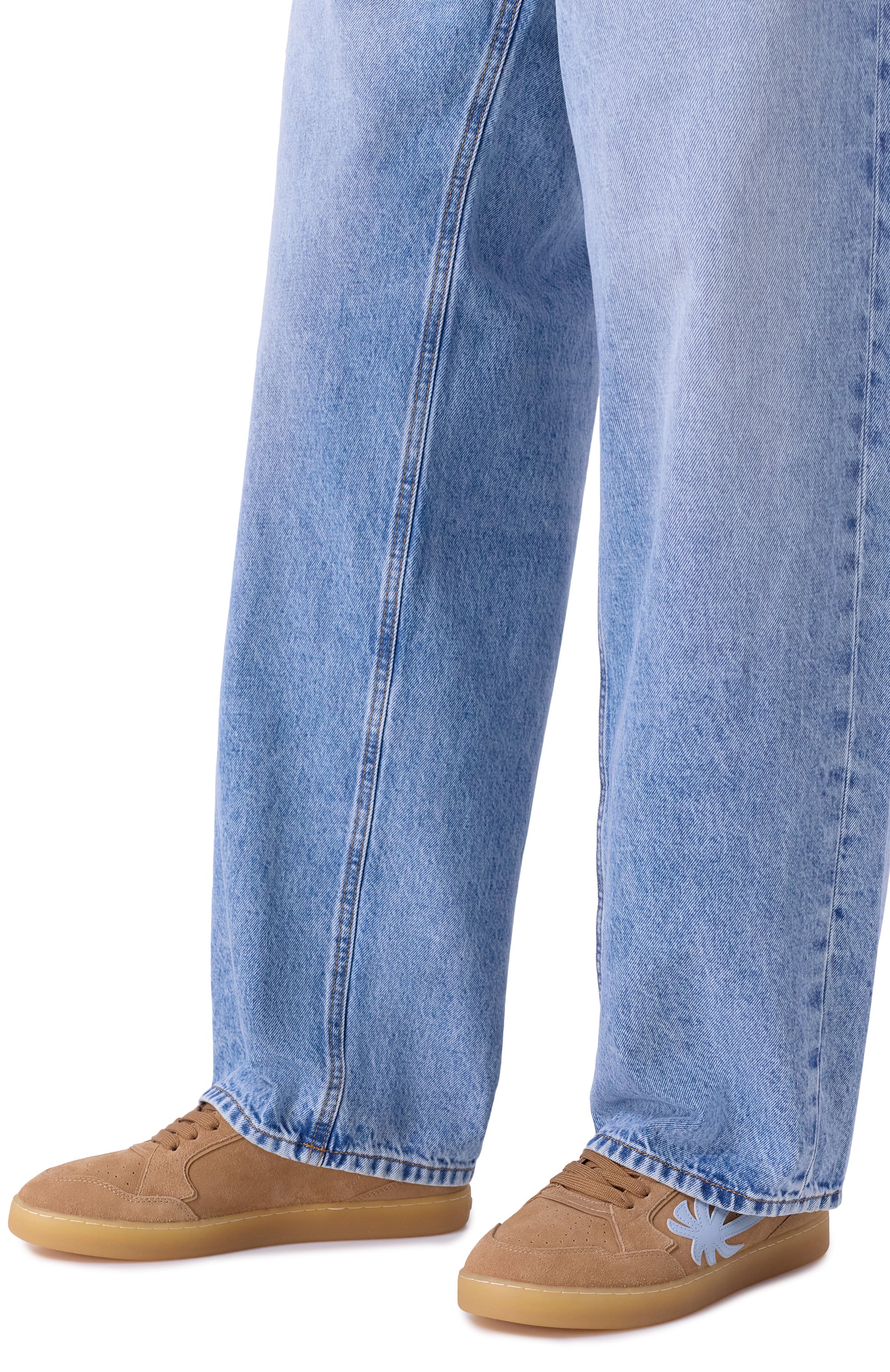 Замшевые кеды new palm 1 PALM ANGELS, арт. PMIA099F25LEA002, фото 3