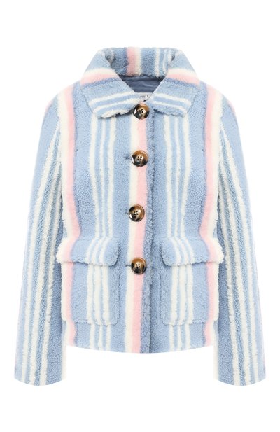 Женская укороченное пальто из овчины SAKS POTTS,  арт. 18110 LUCY BLUE/R0SE JACKET