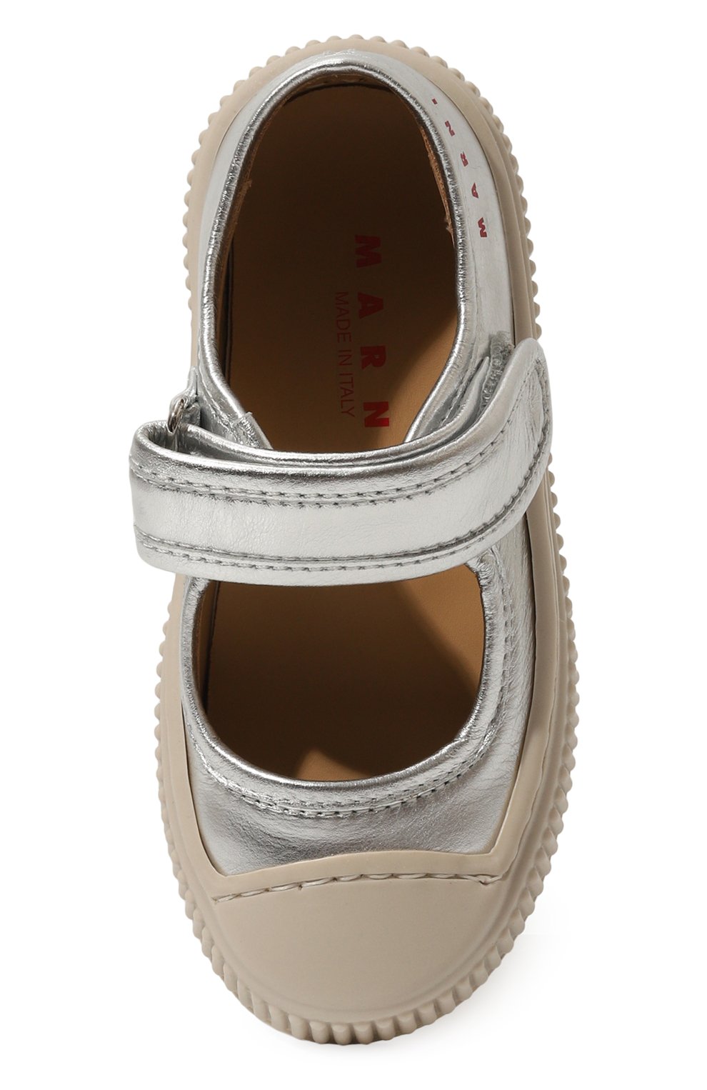 Кожаные кеды MARNI серебряного цвета по цене 21150 руб., арт. 79592/VAR3/24-27, фото 4 Кожаные кеды MARNI, арт. 79592/VAR3/24-27, фото 4