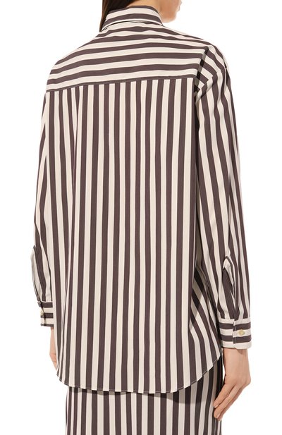 Хлопковая рубашка ERIKA CAVALLINI коричневого цвета по цене 46500 руб., арт. S3/P/P3SJ22, фото 4 Хлопковая рубашка ERIKA CAVALLINI, арт. S3/P/P3SJ22, фото 4