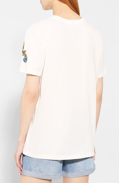 Хлопковая футболка POLO RALPH LAUREN белого цвета по цене 7795 руб., арт. 211752365, фото 4 Хлопковая футболка POLO RALPH LAUREN, арт. 211752365, фото 4