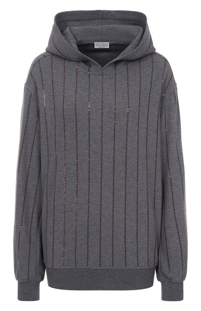 Женский хлопковое худи BRUNELLO CUCINELLI, арт. MP05NS0809