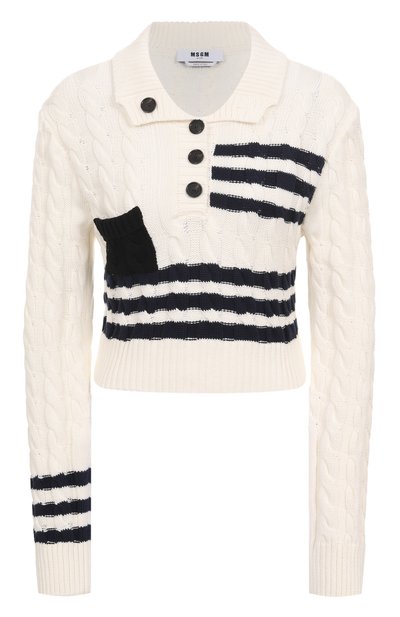 Женский хлопковое поло MSGM, арт. 3841MDM208/257279