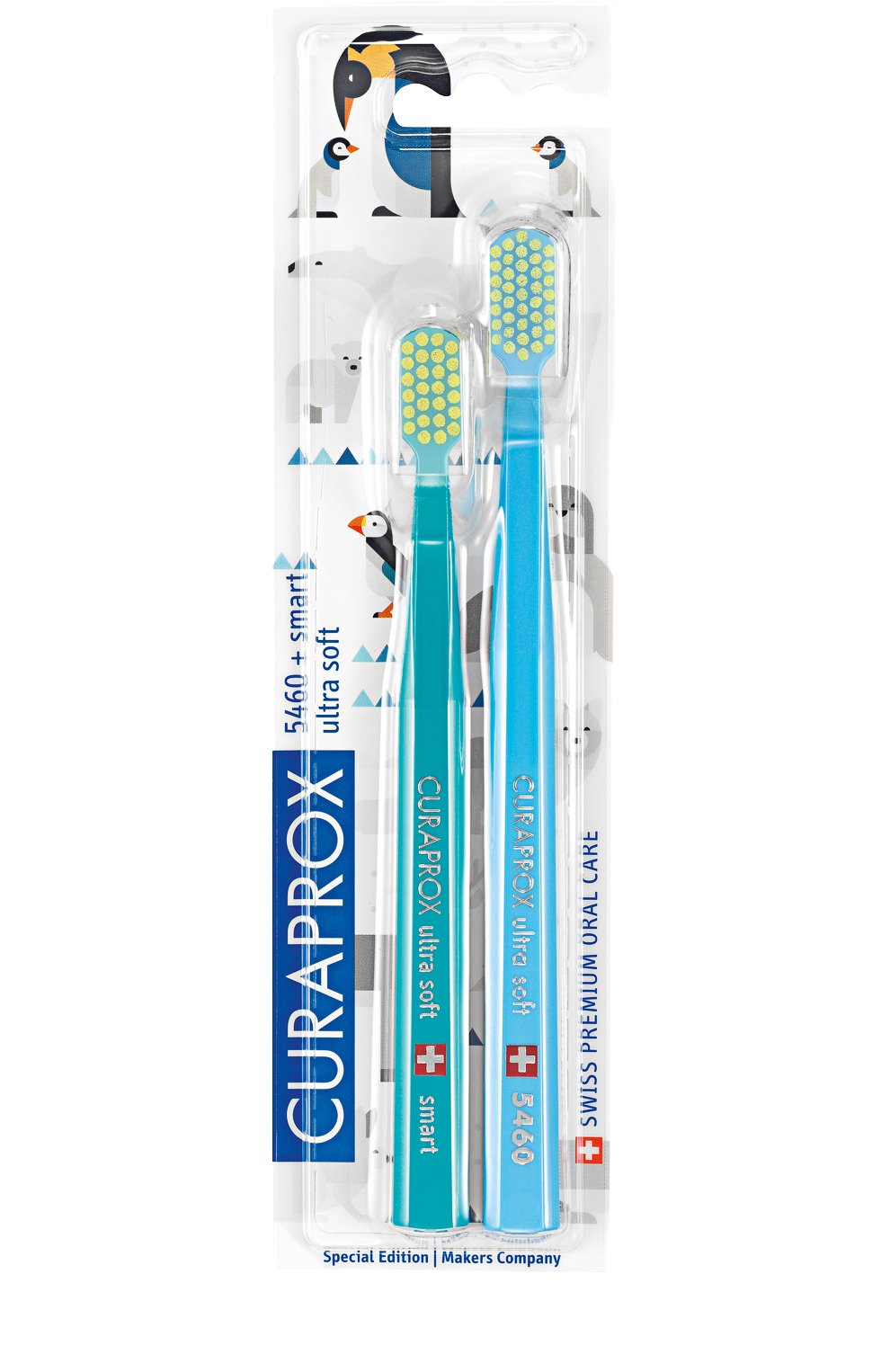 Набор зубных щеток ultrasoft duo animal family edition CURAPROX бесцветного цвета по цене 1800 руб., арт. 7612412424461, фото 2 Набор зубных щеток ultrasoft duo animal family edition CURAPROX, арт. 7612412424461, фото 2