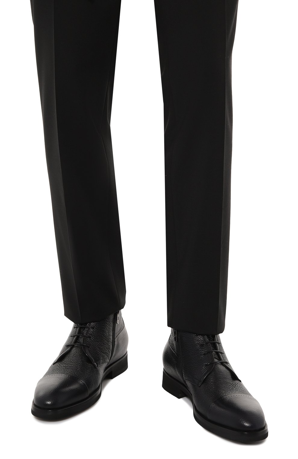 Кожаные ботинки BARRETT темно-синего цвета по цене 69950 руб., арт. 212U028.12, фото 3 Кожаные ботинки BARRETT, арт. 212U028.12, фото 3