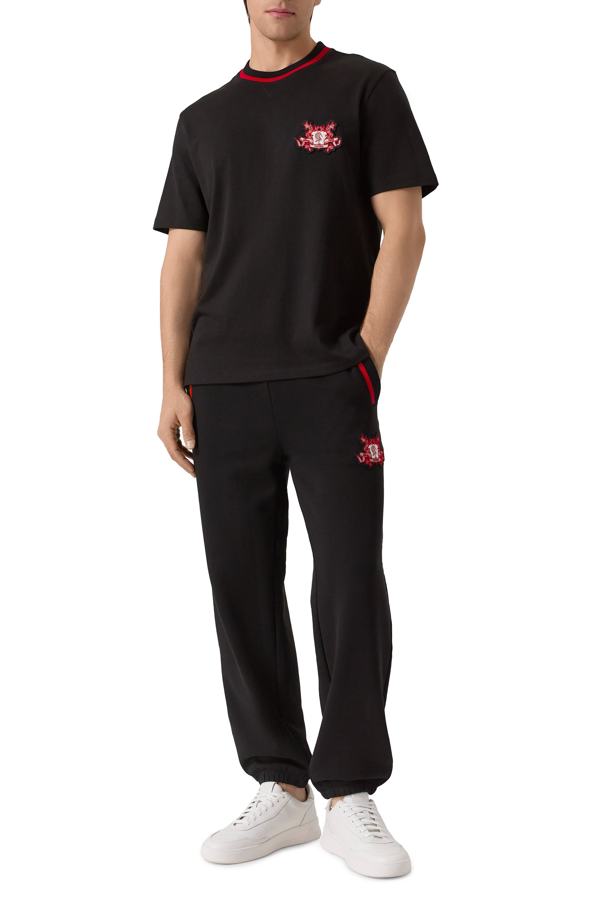 Хлопковая футболка HUGO, арт. 50542957, фото 2