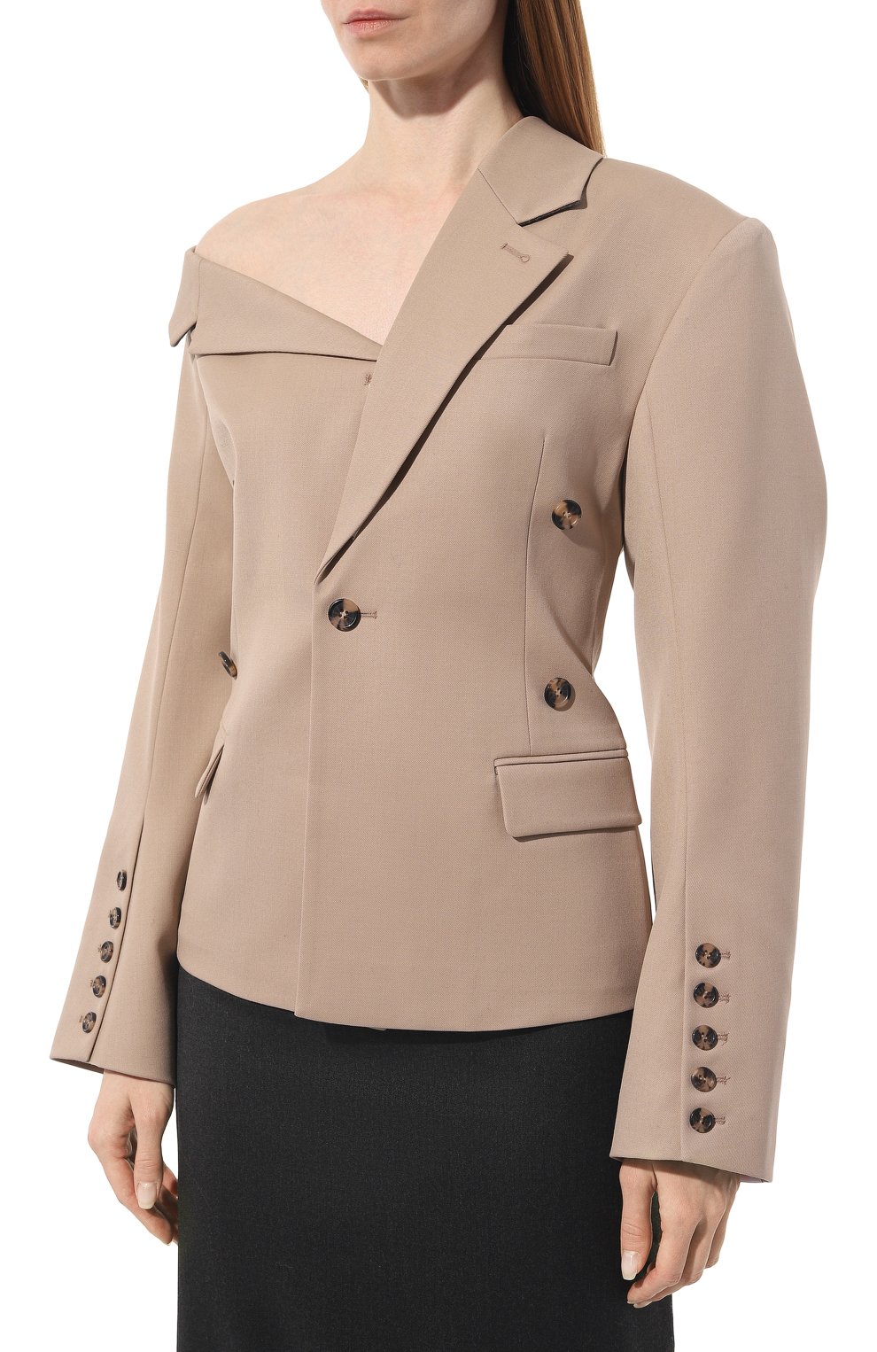 Жакет ROKH бежевого цвета по цене 105000 руб., арт. R5CA155/07, фото 3 Жакет ROKH, арт. R5CA155/07, фото 3