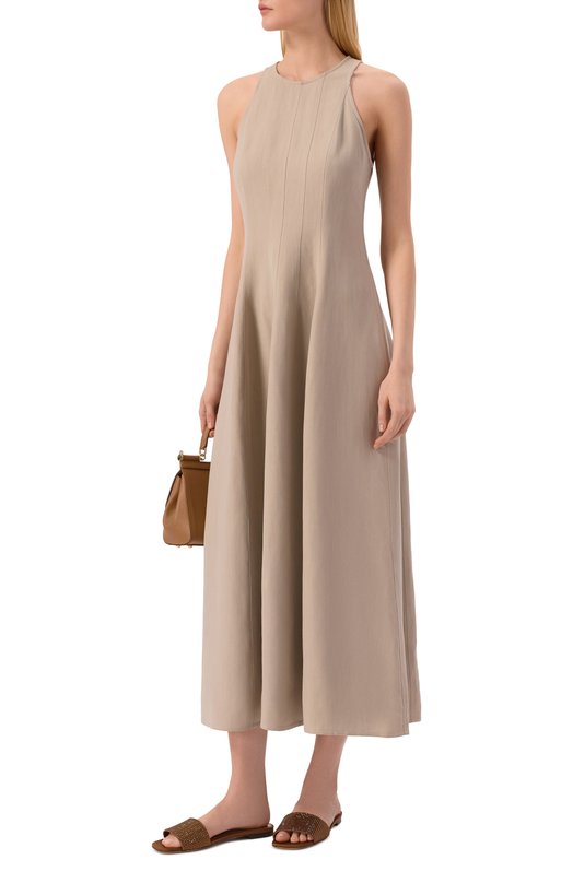 Текстильные шлепанцы Kiton D61837K0923H02 Коричневый  D61837K0923H02 Фото 3