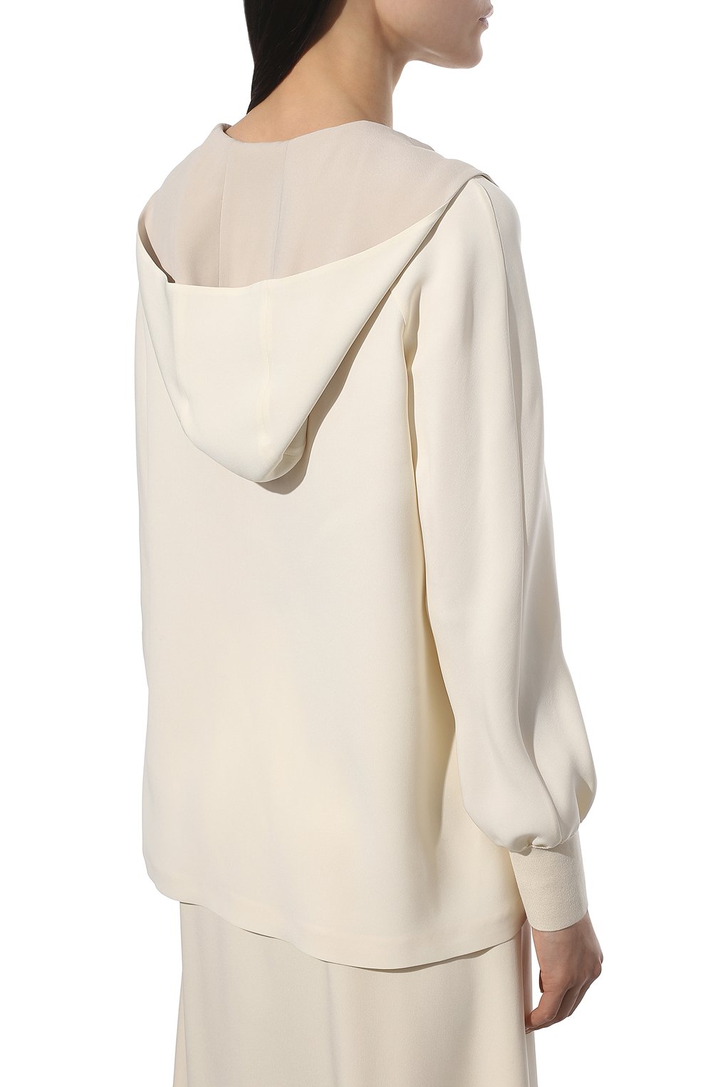 Шелковая блузка LORO PIANA светло-бежевого цвета по цене 169000 руб., арт. FAM0910, фото 4 Шелковая блузка LORO PIANA, арт. FAM0910, фото 4